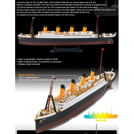 RMS Titanic 1/1000 plastic boat model | Scientific-MHD