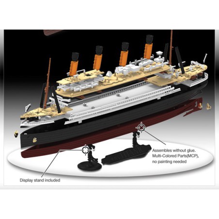 Maquette de Bateau en plastique RMS TITANIC 1/1000