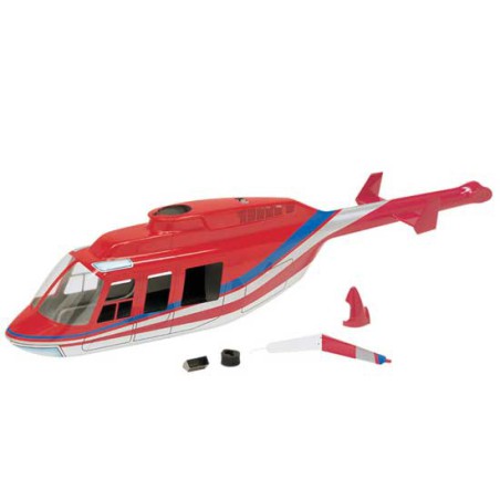 Accessoire pour hélicoptère radiocommandé Fuselage Long Ranger Rouge