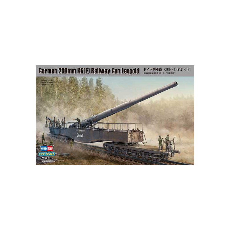 Maquette de train en plastique GERMAN 280mm LEOPOLD 1/72