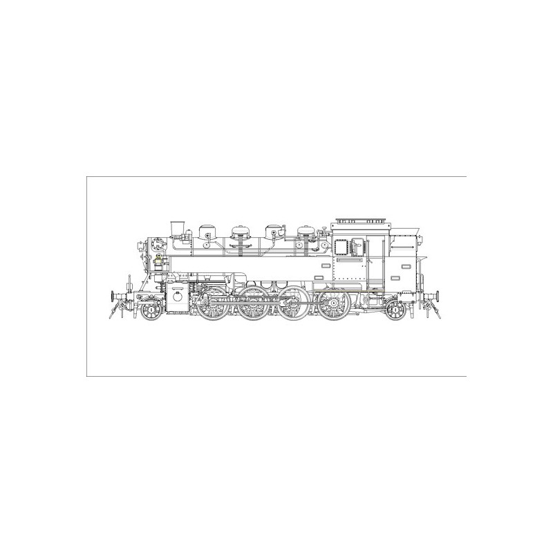 Maquette de train en plastique German Dampflokomotive BR86