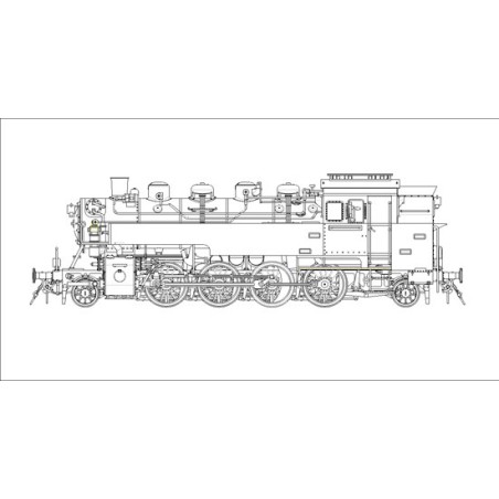 Maquette de train en plastique German Dampflokomotive BR86