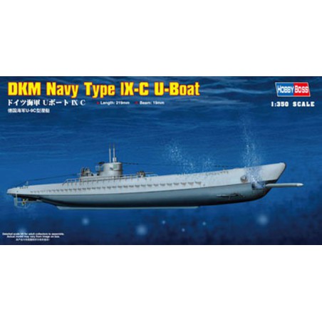 Maquette de Bateau en plastique Type lX-C U-Boat 1/350