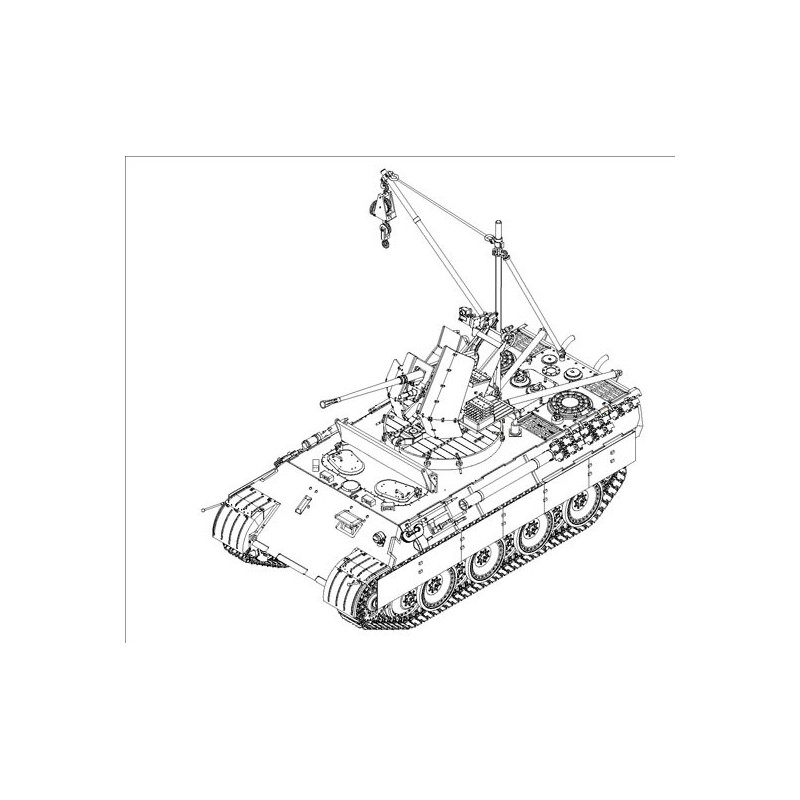 Maquette de Char en plastique Panther asuf.D Flak Bergep1/35