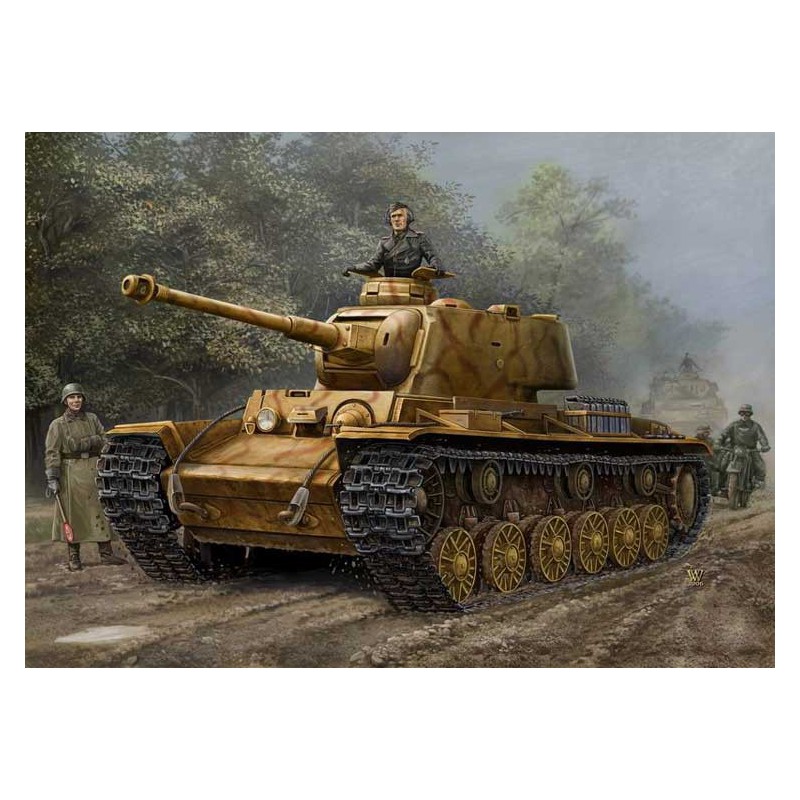 Maquette de Char en plastique German Pz.Kpfw KV-1 756r1/48