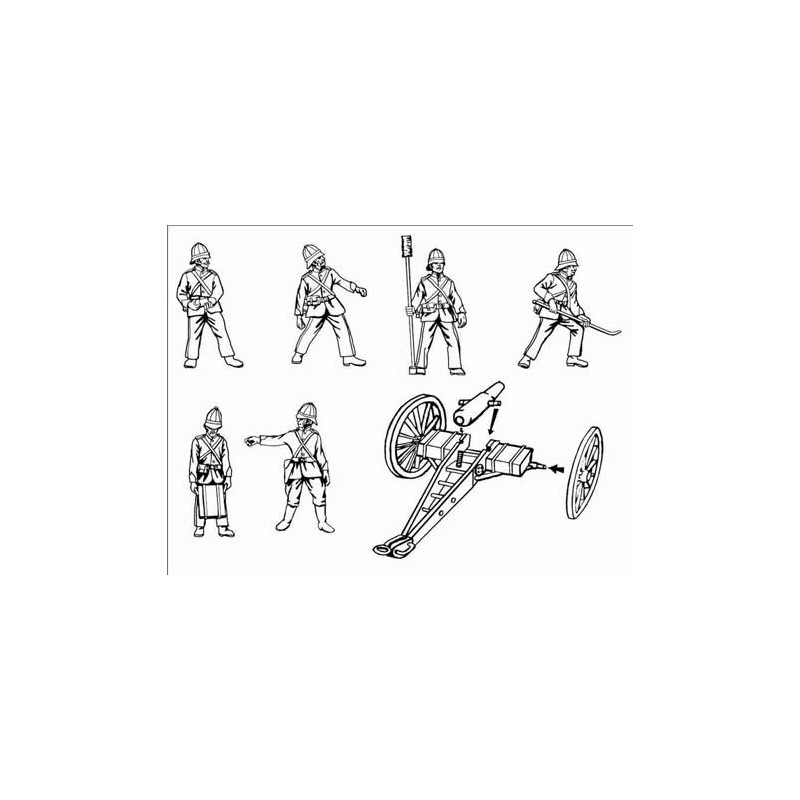 Figurine Artillerie Guerre Colonnialle Figurine Artillerie Guerre Colonnialle