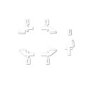 Embedded Accessory Guignols Profiles 19mm + Clips (5 pcs) | Scientific-MHD