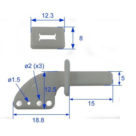 Accessoire embarqué Guignols profilés 19mm + clips (5 pcs)