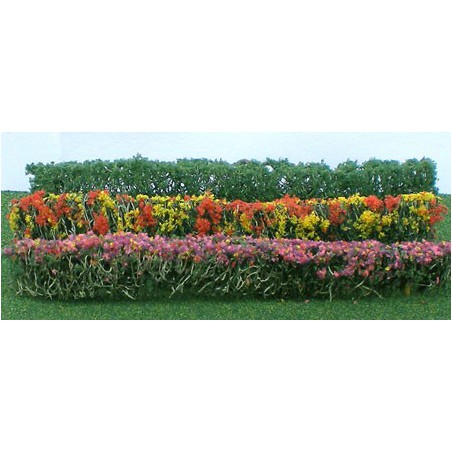 Plans de fleurs HAIE DE PLANTES VERTES ASSORTIES 125x9x15mm - ECHELLE HO