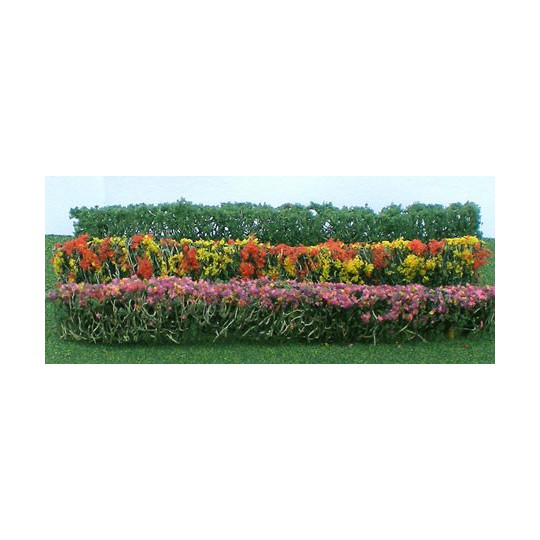 Plans de fleurs HAIE DE PLANTES VERTES ASSORTIES 125x9x15mm - ECHELLE HO