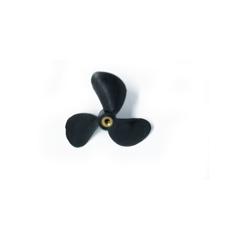 Accastillage de bateau Hélice tripale plastique droite m3 40mm (1pc)