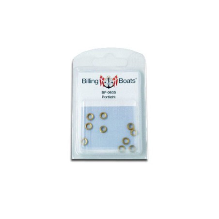 Accastillage de bateau Hublots en laiton 7mm (10pcs)