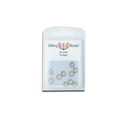 Accastillage de bateau Hublots en laiton 9mm (10pcs) Accastillage de bateau Hublots en laiton 9mm (10pcs)