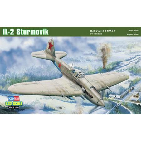 Maquette d'avion en plastique IL-2 STORMOVIK Ground AT. 1/32