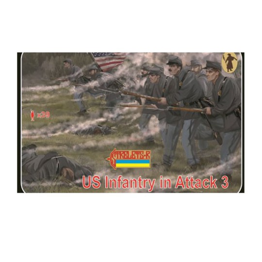 Figurine Union infantry in attack Gettisbur Figurine Union infantry in attack Gettisbur