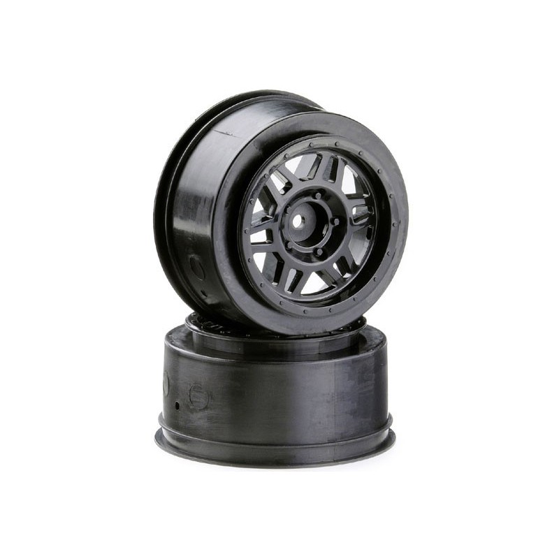 Accessoires pour voiture radiocommandée JANTES SC NOIR 6 BRANCHES 1/10