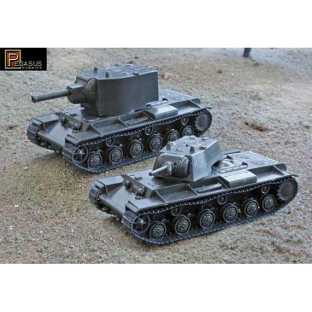 Maquette de Char en plastique KV-1 & KV-2RUSSES 1/72