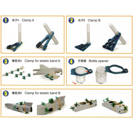 Outil pour maquette 5 outils de serrage - Scientific-MHD