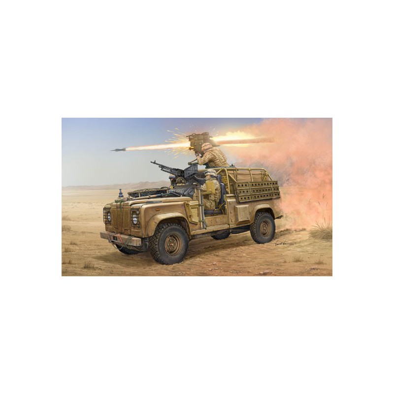 Maquette de Char en plastique Land Rover WMIK + Milan 1/35