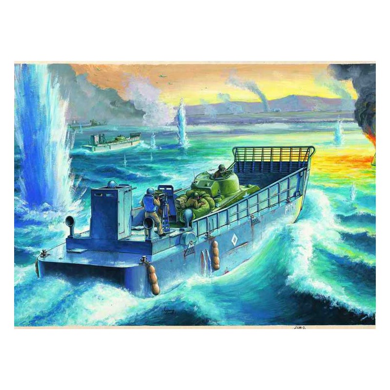 Maquette de Char en plastique LCM 3 USN véhicule débarq.1/48