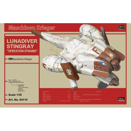 Lunadiver stingray plastic fiction model “Operation Dynamo” | Scientific-MHD