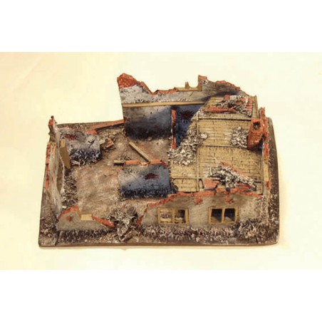 Diorama mounte mounted and house painted in ruins25/28mm | Scientific-MHD