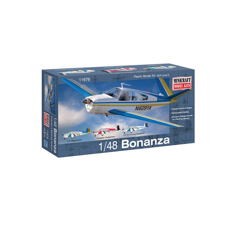 Maquette d'avion en plastique Bonanza 1/48