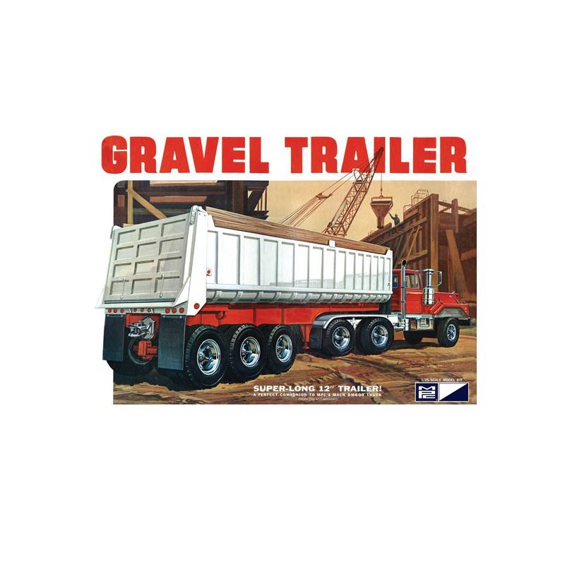 Maquette de camion en plastique Axle Gravel trailer 1/24