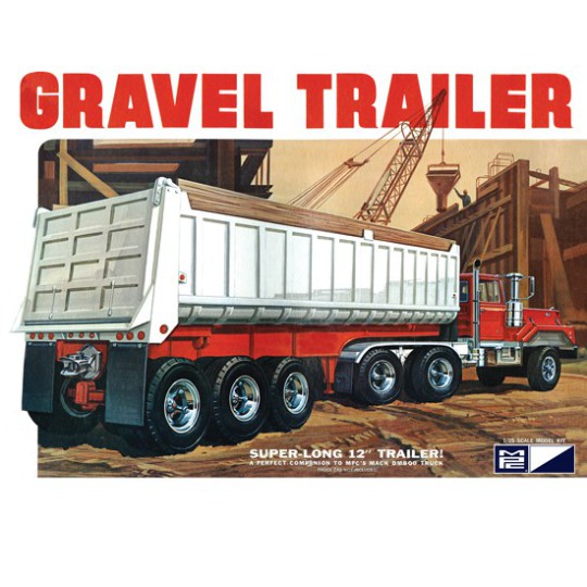 Maquette de camion en plastique Axle Gravel trailer 1/24 Maquette de camion en plastique Axle Gravel trailer 1/24