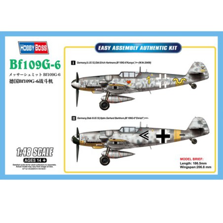 Maquette d'avion en plastique BF 109G-6 1/48