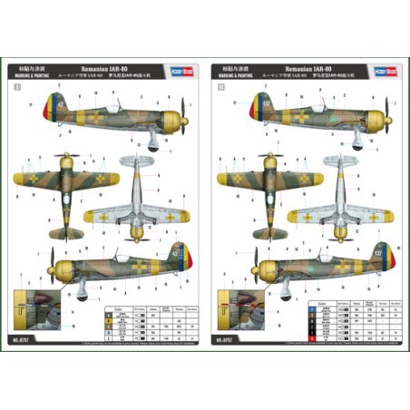 Maquette d'avion en plastique Romanian IAR-80 1/48