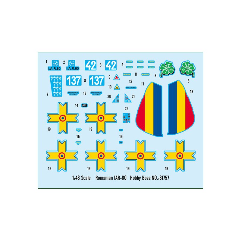 Maquette d'avion en plastique Romanian IAR-80 1/48