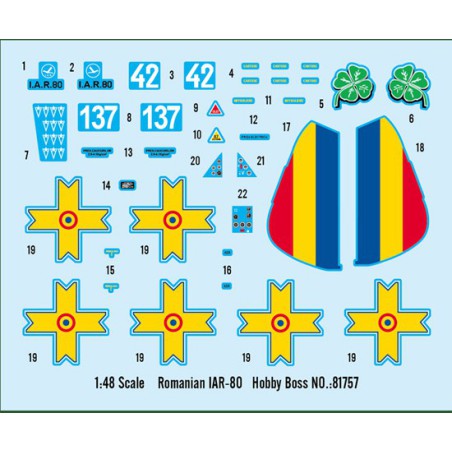 Maquette d'avion en plastique Romanian IAR-80 1/48