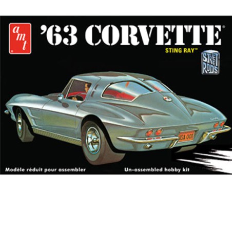 Corvette Chevy 1963 1/25 Plastikautoabdeckung | Scientific-MHD