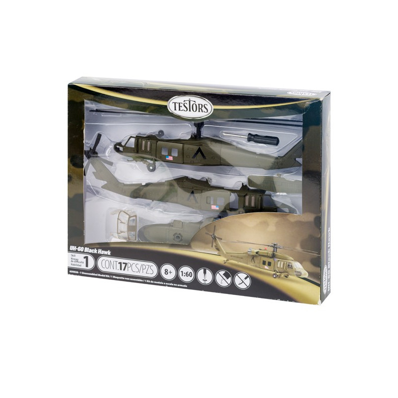 Maquette d'hélicoptère en plastique UH60 Blackhawk 1/60