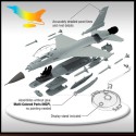 USAF F-16C MCP 1/72 Kunststoffebene Modell | Scientific-MHD