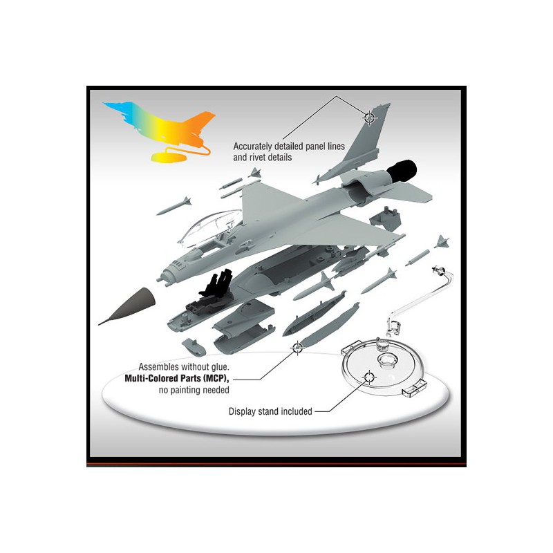 Maquette d'avion en plastique USAF F-16C MCP 1/72 Maquette d'avion en plastique USAF F-16C MCP 1/72
