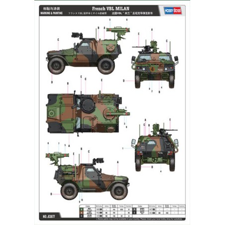 Französisch VBL Plastiktankmodell + 1/35 Mailand | Scientific-MHD