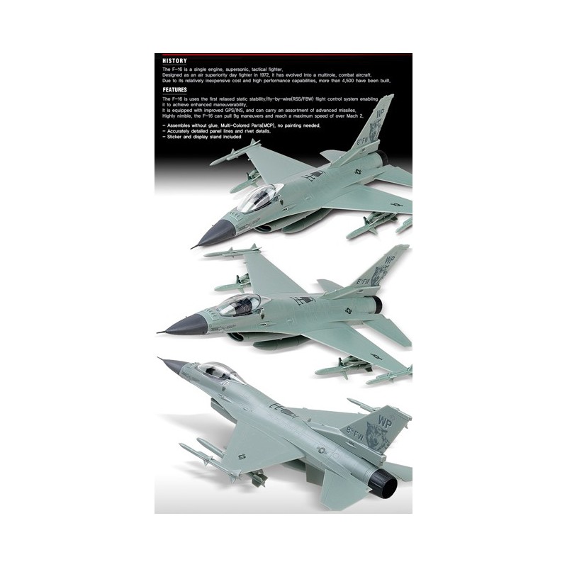 Maquette d'avion en plastique USAF F-16C MCP 1/72 Maquette d'avion en plastique USAF F-16C MCP 1/72