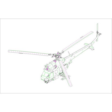 Maquette d'hélicoptère en plastique Mil mi-2URP Hoplite Anti Tank
