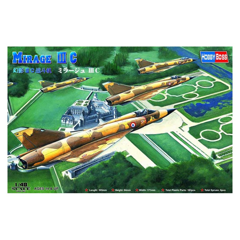Maquette d'avion en plastique Mirage III C French AF 1/48