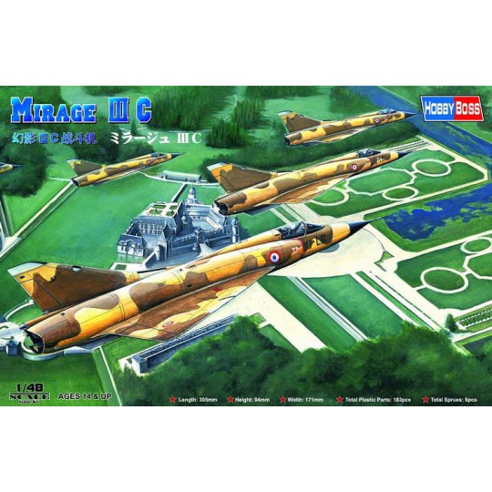 Maquette d'avion en plastique Mirage III C French AF 1/48