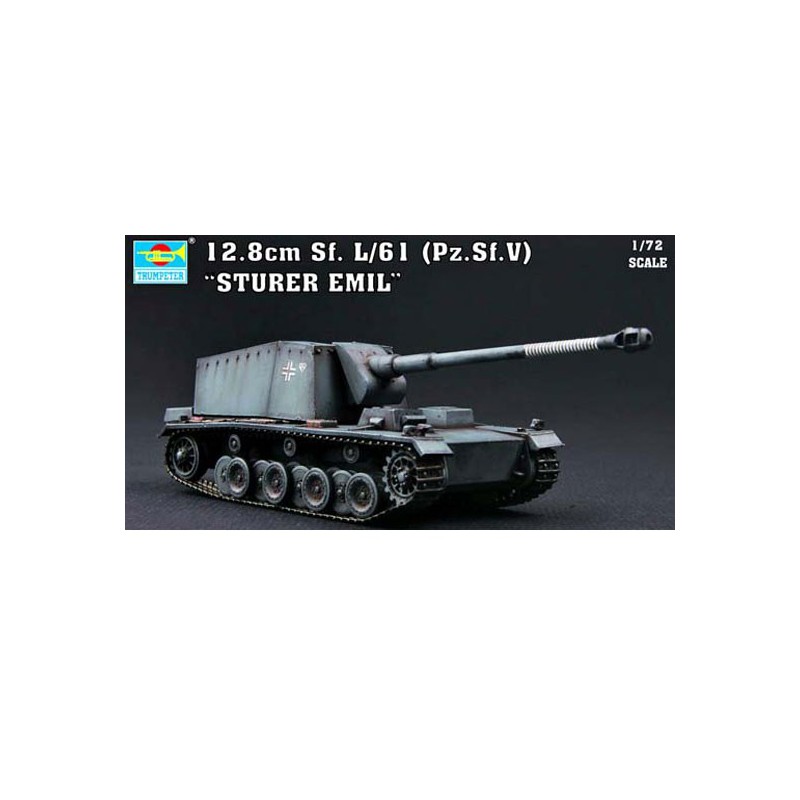 Maquette de Char en plastique GERMAN 12.8CM SELBSTFAHRLAFETTE L/61