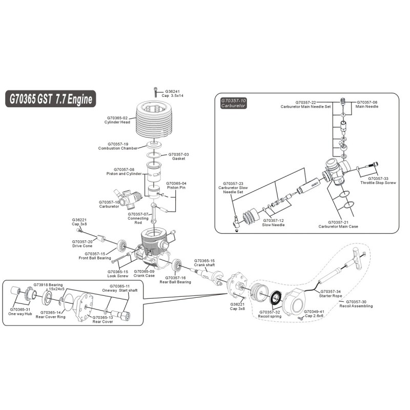 Moteur thermique radiocommandé MOTEUR CEN NX76 GENESIS .46
