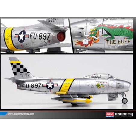 Maquette d'avion en plastique F-86F SABRE The Huff 1/48