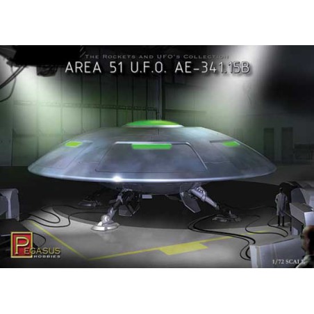 Modèle de science-fiction en plastique AREA 51 UFO 1/72