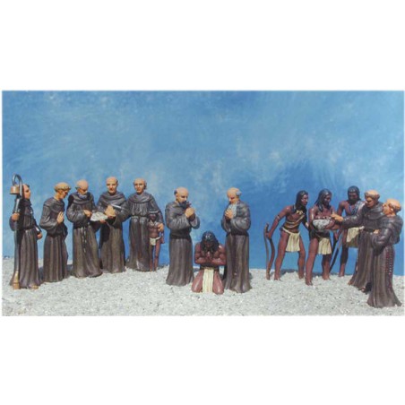 Figurine PADRES & INDIENS CALIF. 1/48