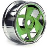 Radio -controlled car accessories Minion chrome green 1/8 rims | Scientific-MHD