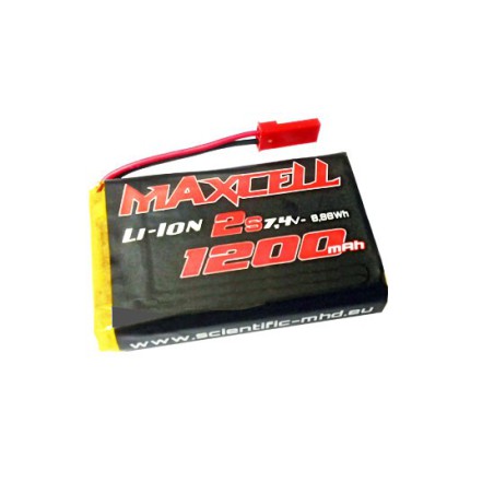 LIPO battery for radio controlled device. Tx li-ion 2S 1200/MHD6C | Scientific-MHD