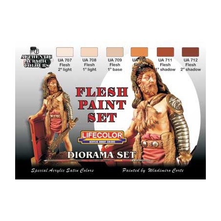 Acrylic paint set of 6 hues color flesh | Scientific-MHD
